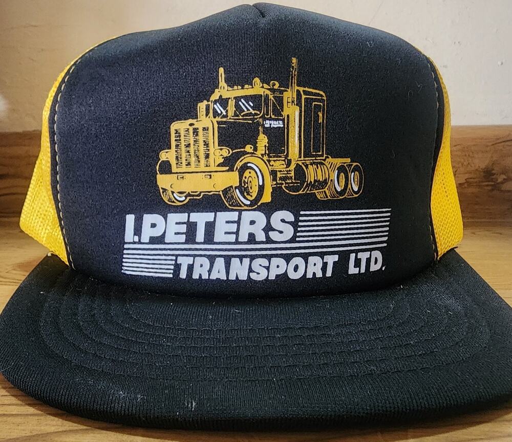 AJM Trucker Hat I. Peters Transport LTD. Semi Truck Adjustable Snapback See Pic